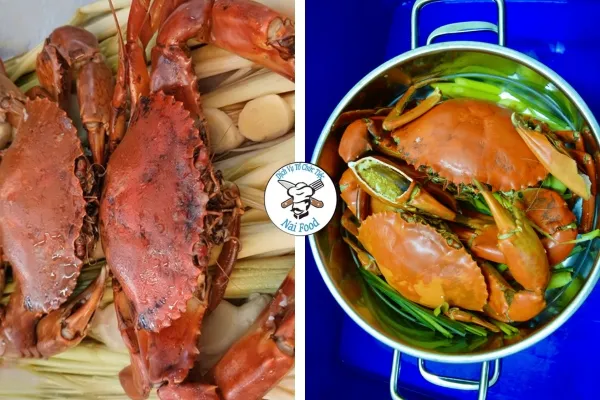 Cua biển hấp sả