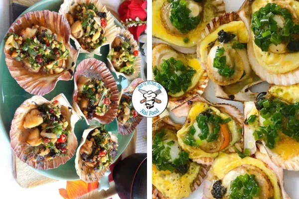 Sò điệp nướng mỡ hành