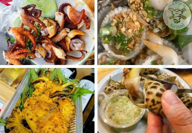 Các món hải sản nướng