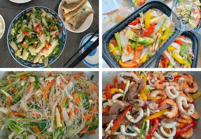 Các món hải sản xào