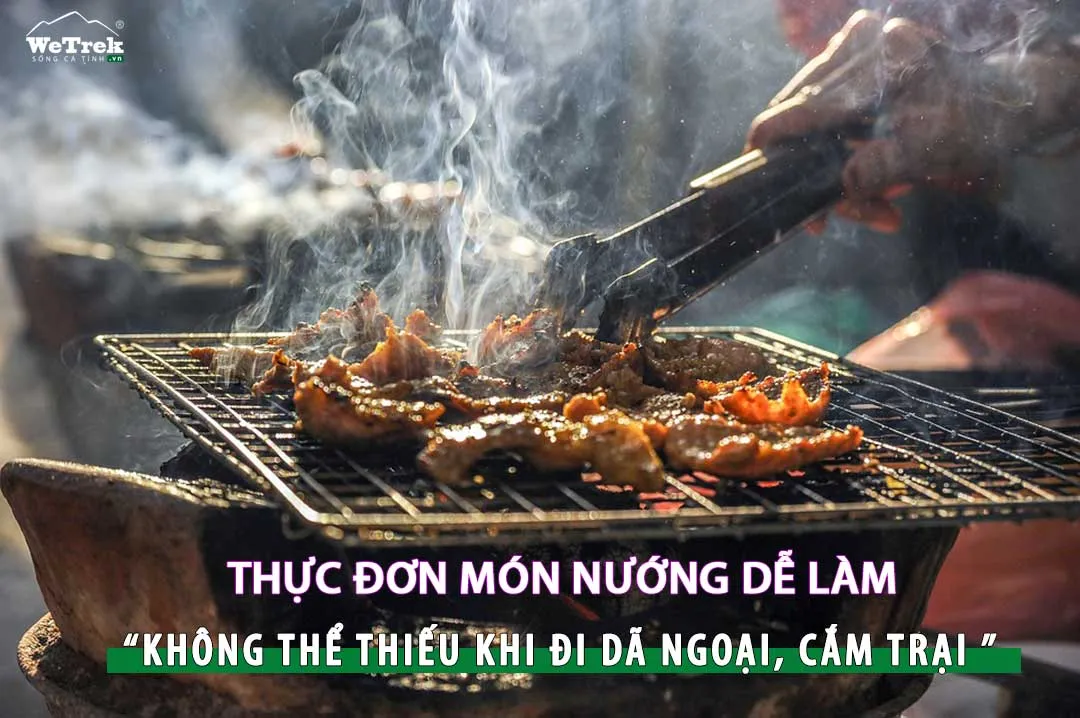 menu đồ nướng khi đi cắm trại