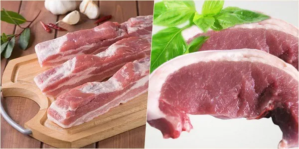 Thịt ba chỉ, nạc vai được chọn để chế biến món bánh tráng cuốn