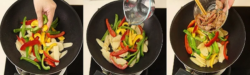 Món thịt bò xào ớt chuông hoàn thành