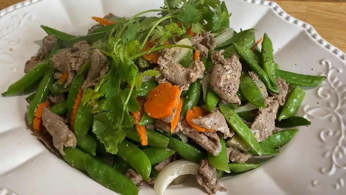 Đậu hà lan xào thịt bò