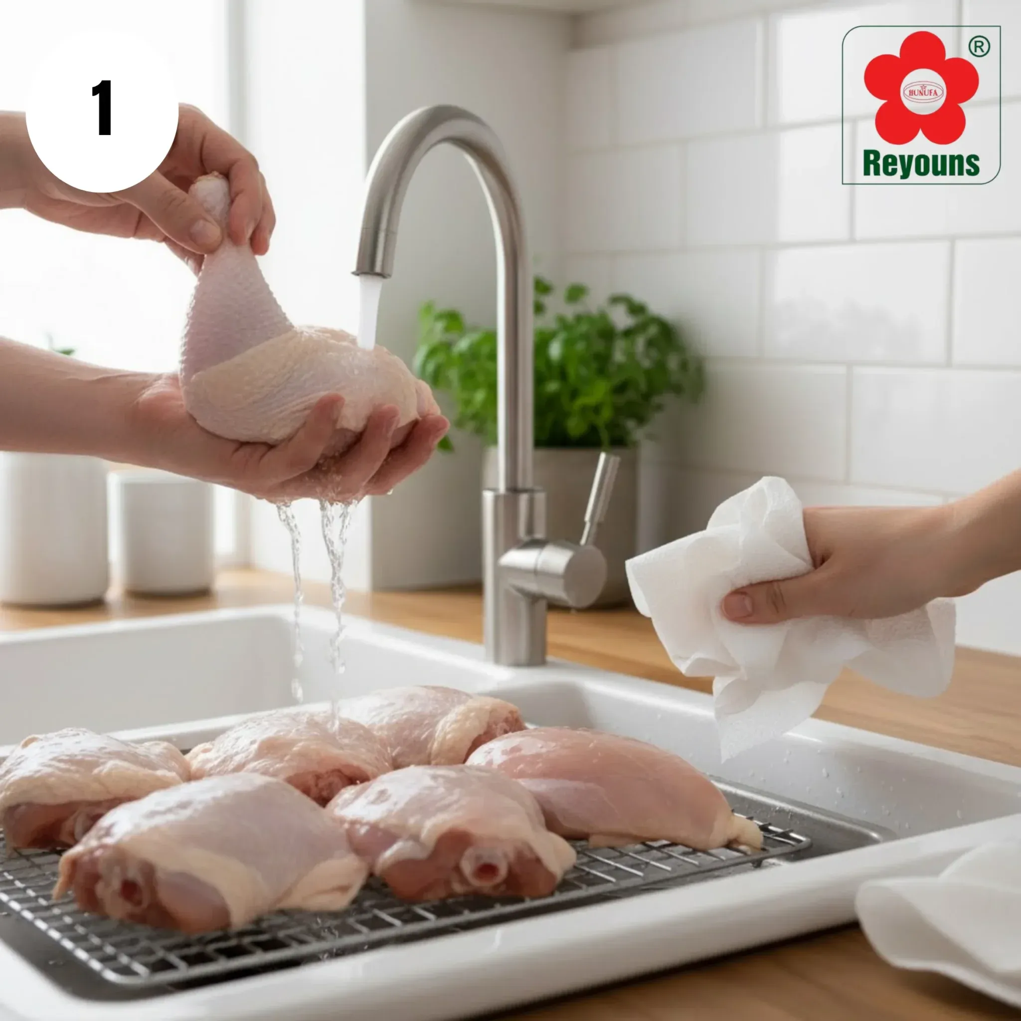 Thả gà vào dầu sôi để tạo ngay lớp vỏ bảo vệ nước thịt bên trong