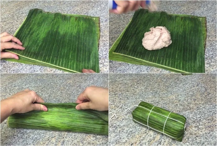 Cách gói giò lụa bằng lá chuối truyền thống chuẩn sạch