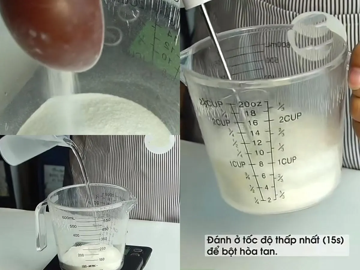 Kem muối được đánh bông mịn, xếp lớp đẹp mắt