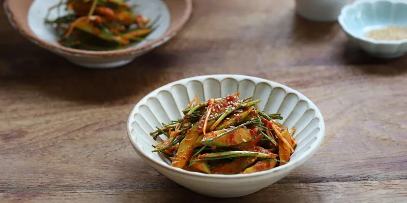 Thành phẩm kim chi dưa leo ăn liền hấp dẫn, bắt mắt