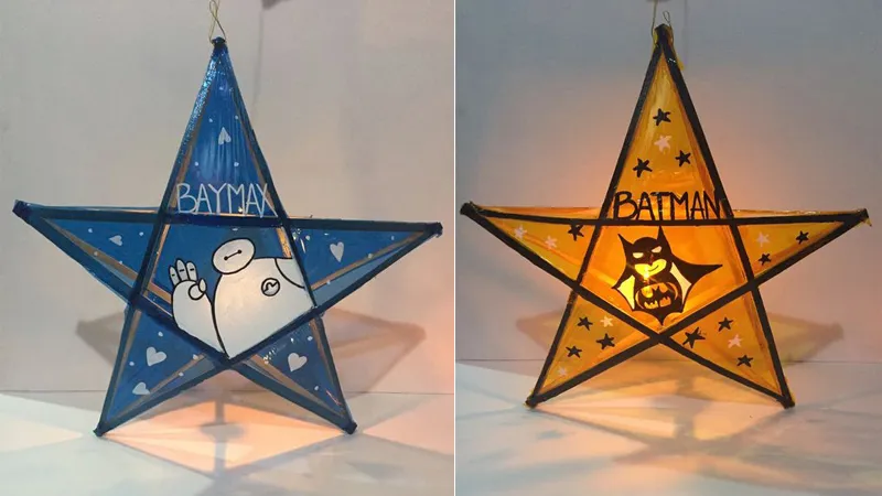 Trang trí lồng đèn ngôi sao
