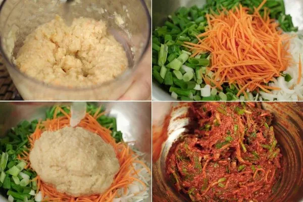 Trộn sốt ớt bột Hàn Quốc cho món kim chi