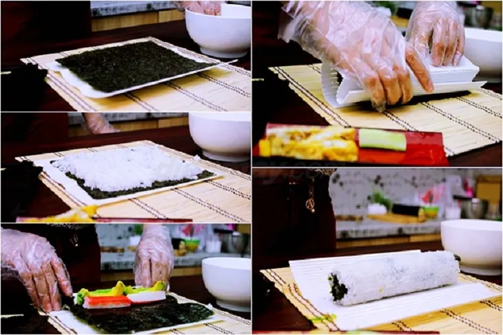 Sự khác biệt giữa các kiểu cuộn trong cách làm sushi cơm cuộn