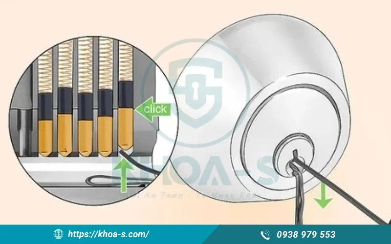 Mở khóa cửa bằng kẹp tóc