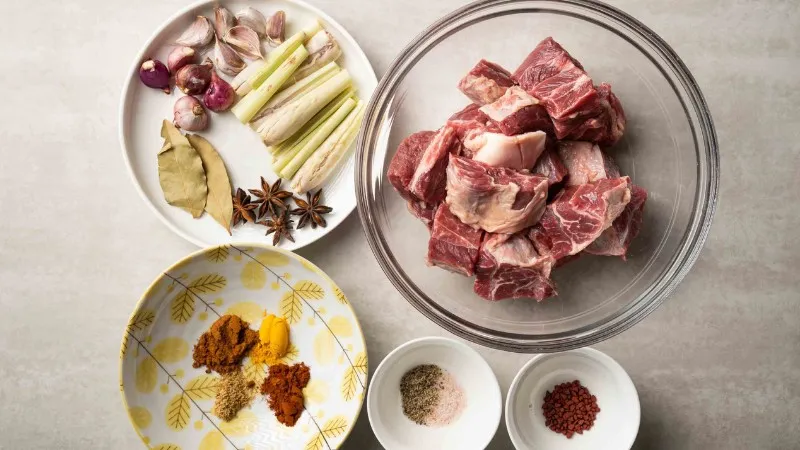 Nguyên liệu nấu bò kho miền Bắc