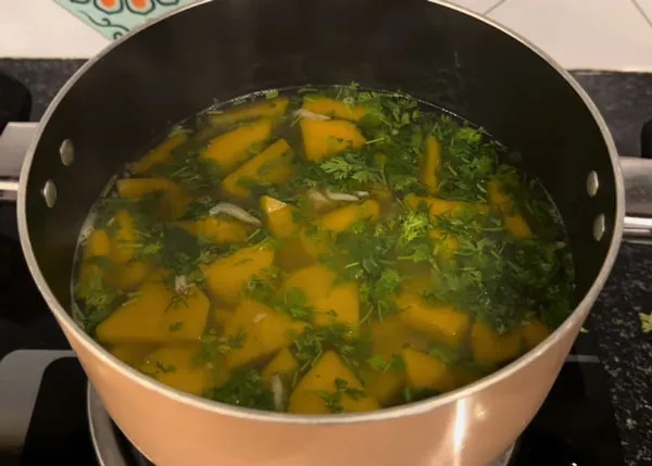 cách nấu canh bí đỏ tép khô