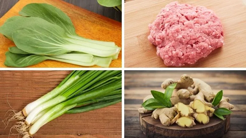 Nguyên liệu nấu canh cải ngọt