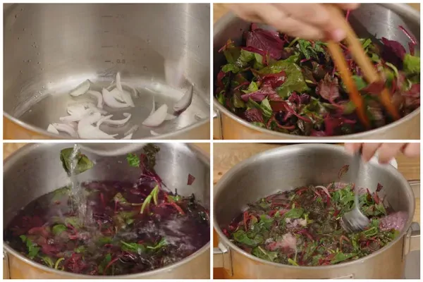 Canh rau den nau nhanh