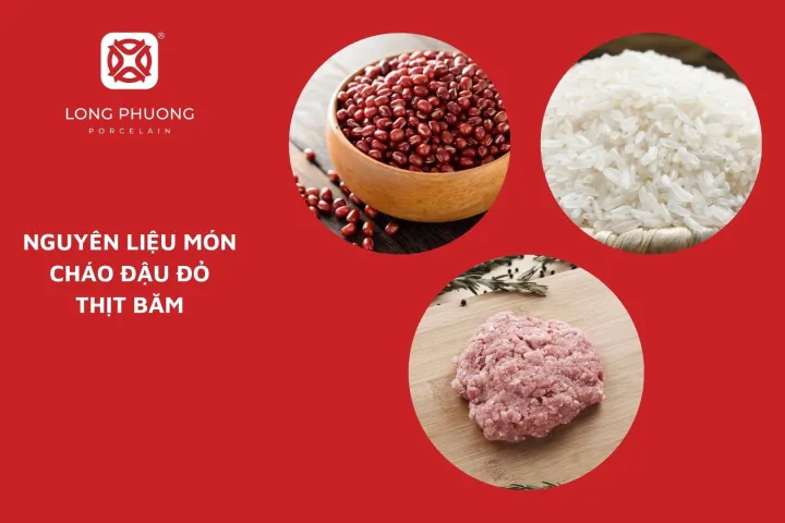Cháo đậu đỏ thịt băm dễ làm, giàu dinh dưỡng
