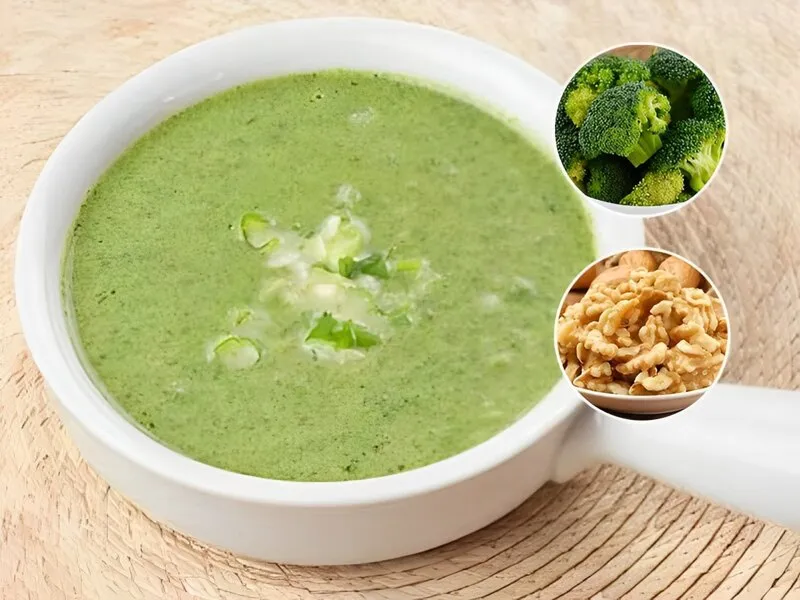 Cháo óc chó bông cải xanh