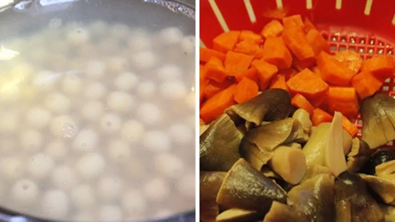 Sơ chế các loại rau củ và nguyên liệu khác