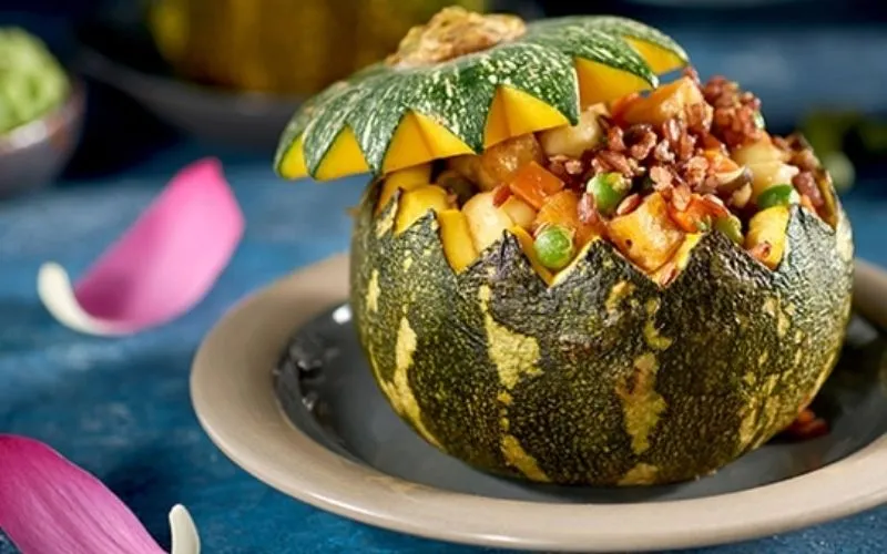 Cơm gạo lứt bí đỏ