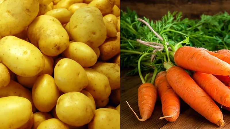 Lựa chọn khoai tây và cà rốt tươi giúp món ăn thêm phần bổ dưỡng