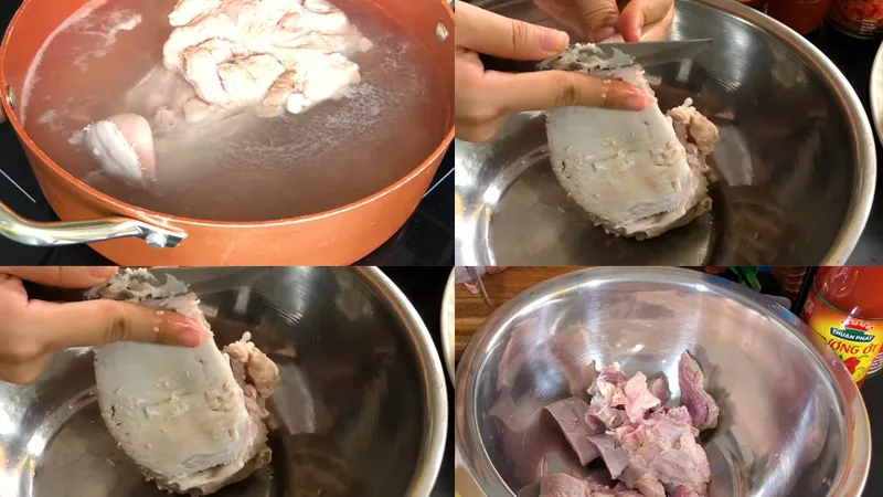 Sơ chế lưỡi heo kỹ lưỡng để loại bỏ hoàn toàn mùi hôi khó chịu