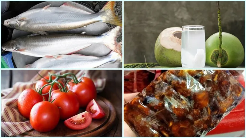 Nguyên liệu làm món lẩu cá bông lau chua ngọt