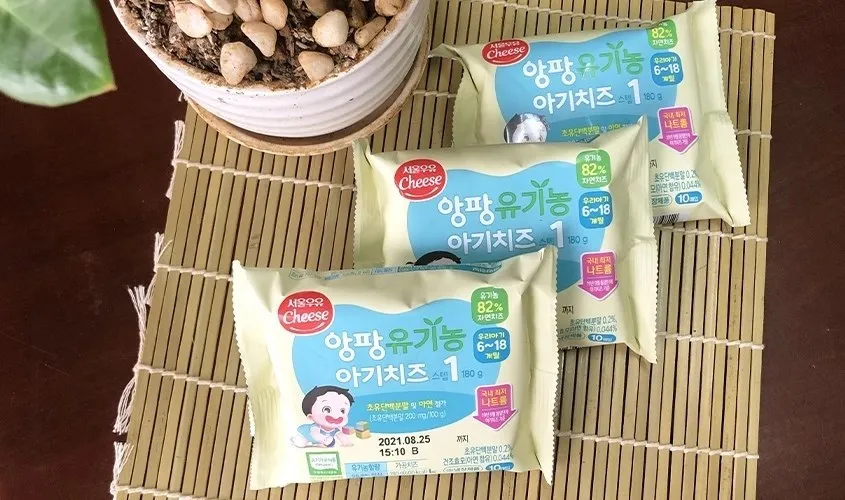 Phô mai hữu cơ tách muối Seoul Milk giúp món mì thêm béo ngậy
