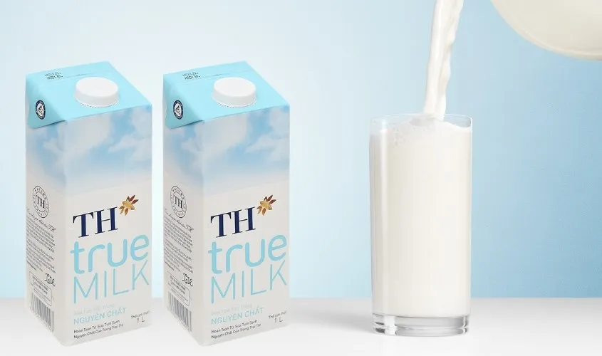 Sữa tươi TH true MILK dùng để chế biến sốt mì thơm ngon cho trẻ