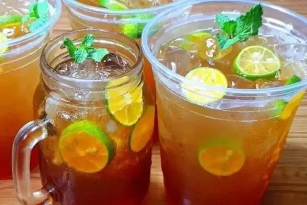 Quy trình đun nước đường pha trà tắc trên bếp để siro đạt độ trong lý tưởng