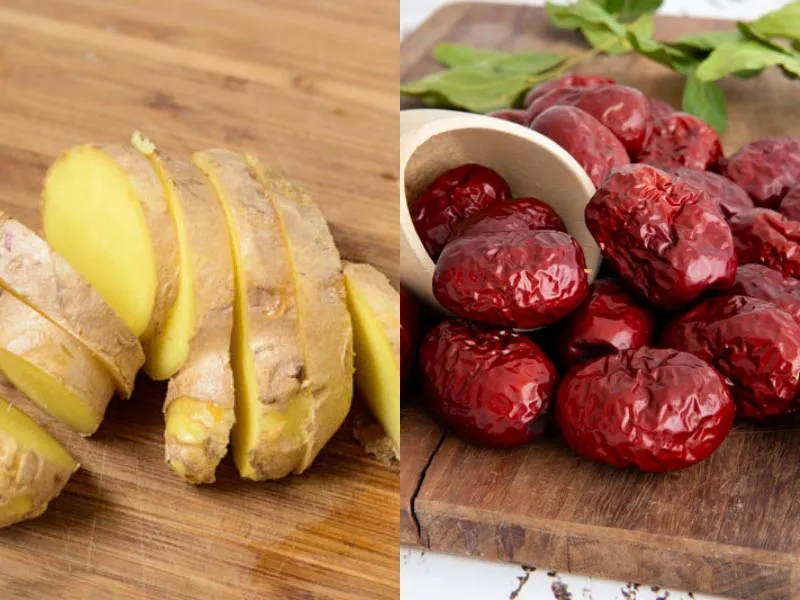 Cách nấu nước gừng táo đỏ cho bà bầu