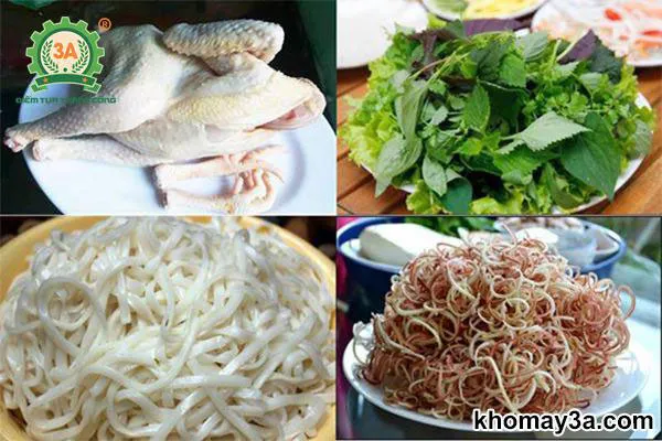 Sơ chế nguyên liệu cho món mì Quảng gà