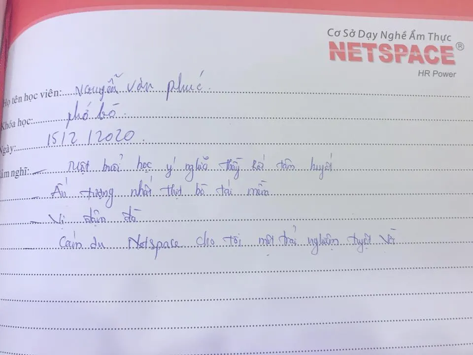 Học viên hoàn thành khóa học nấu phở bò kinh doanh với sự hài lòng cao