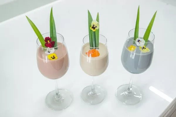 thành phẩm sữa đậu nành bằng máy xay