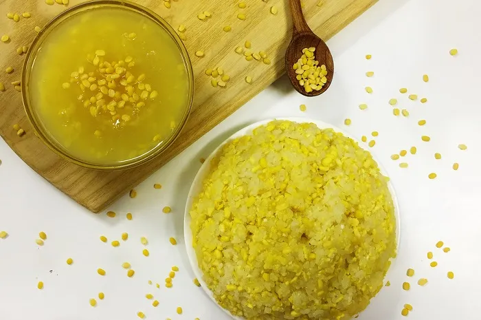 Thành phẩm xôi đỗ xanh dẻo thơm