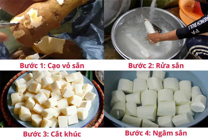 Sơ chế sắn kỹ lưỡng giúp loại bỏ độc tố, đảm bảo an toàn