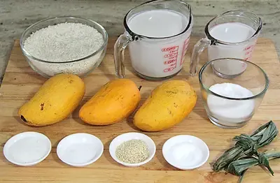 Cảnh minh họa món xôi xoài Thái Lan hấp dẫn