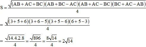 Tam giác với ba cạnh cho trước