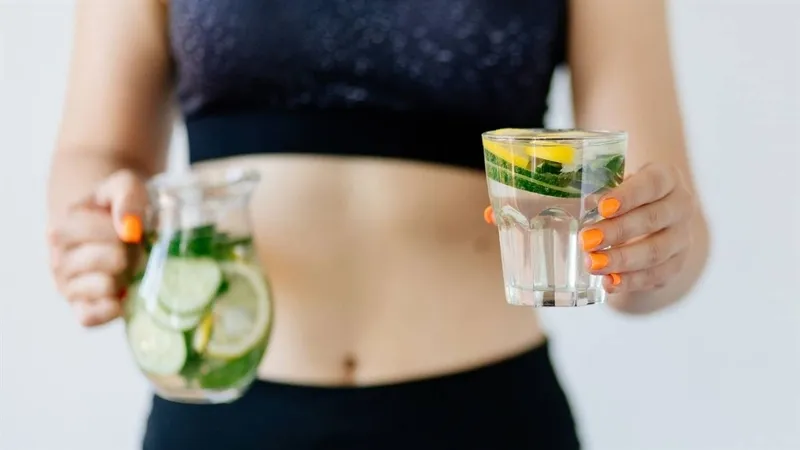 Uống nước detox giúp giảm calo khi ăn thịt nướng