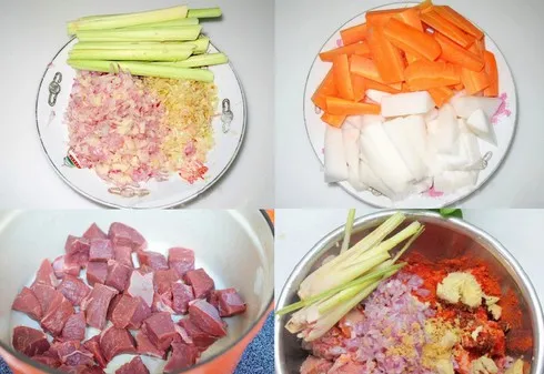 Nguyên liệu chuẩn bị cho cách nấu sốt vang ngon nhất và bò kho