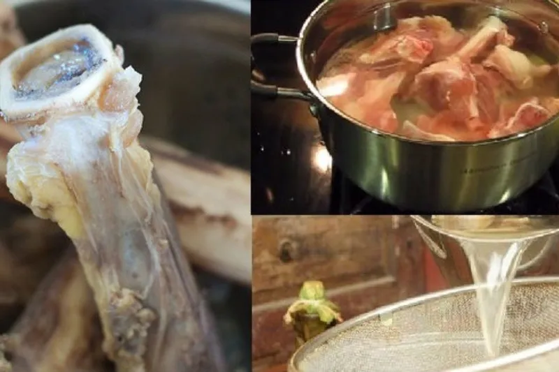 Sơ chế xương ống heo