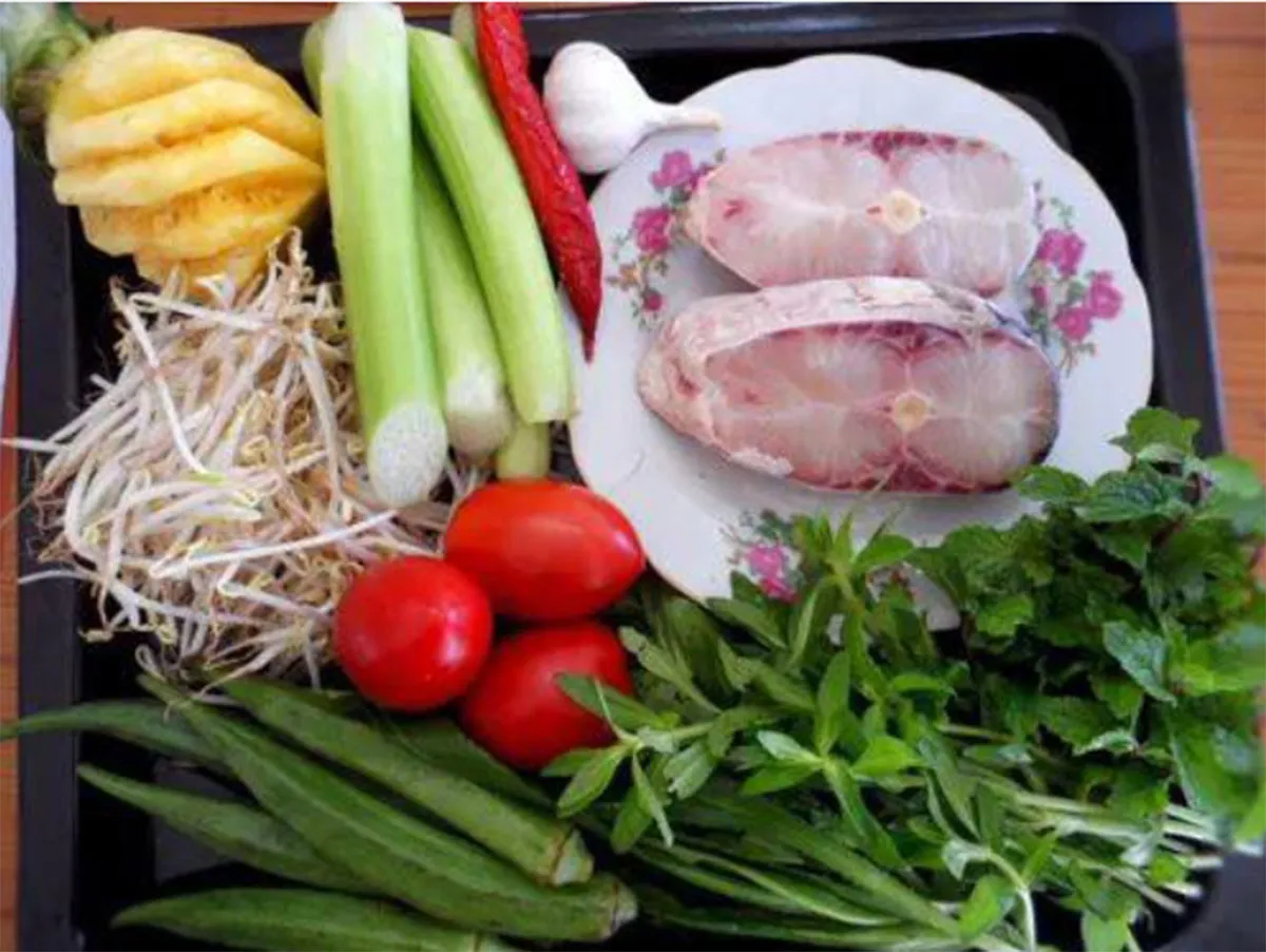 Nguyên liệu chi tiết cho món cách nấu cá canh chua miền Tây
