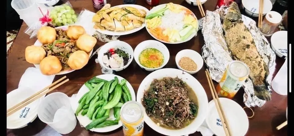 Canh củ chuối trong mâm cỗ