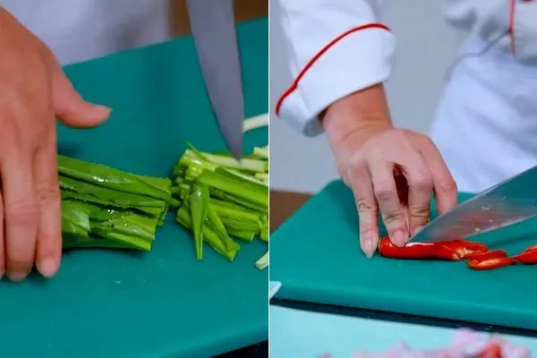 Sơ chế rau thơm và ớt