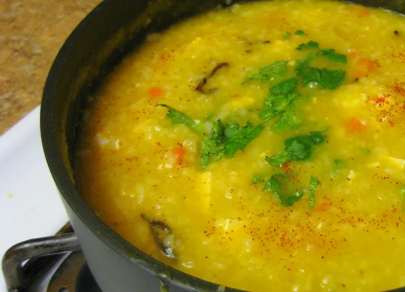 Cháo bồ câu bí đỏ giàu vitamin A