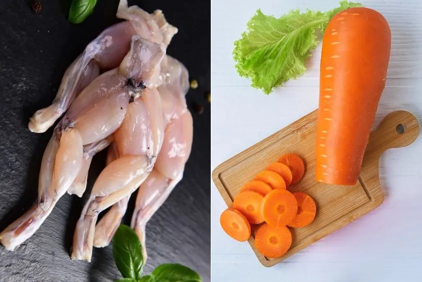 Công thức nấu cháo ếch cà rốt bổ sung vitamin A cho mắt bé