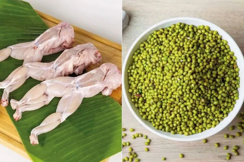 Cách làm ếch nấu cháo cho bé với đậu xanh giải nhiệt