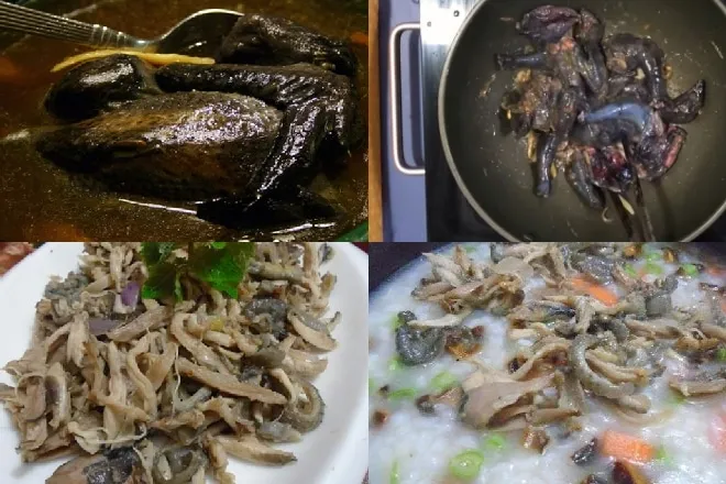 Xào thịt gà ác băm nhỏ