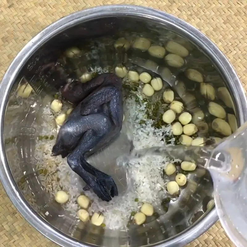 Nấu cháo gà ác bằng nồi áp suất