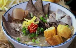 cháo lòng miền Nam thơm ngon